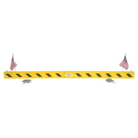 Vestil Ovrhd Door Guard with Flag 120 In. ODG-120-F